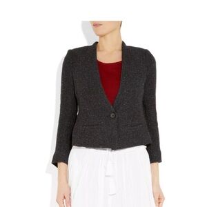 ISABEL MARANT ÉTOILE • EUR  38 ,US 6 Jacket Charcoal Cotton Tweed Blazer $698